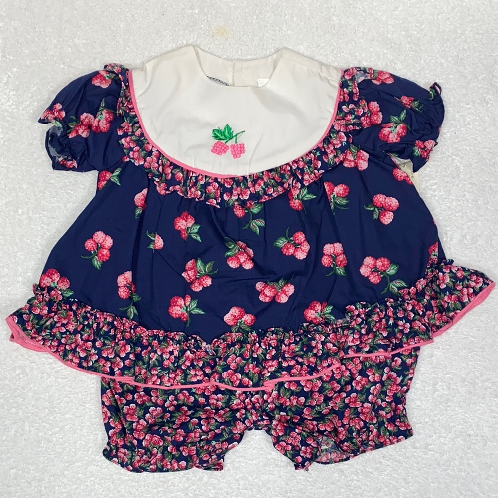 NWT deadstock Mayfair raspberry bubble dress one piece 6/9m